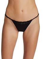 Ruched Tulle Thong