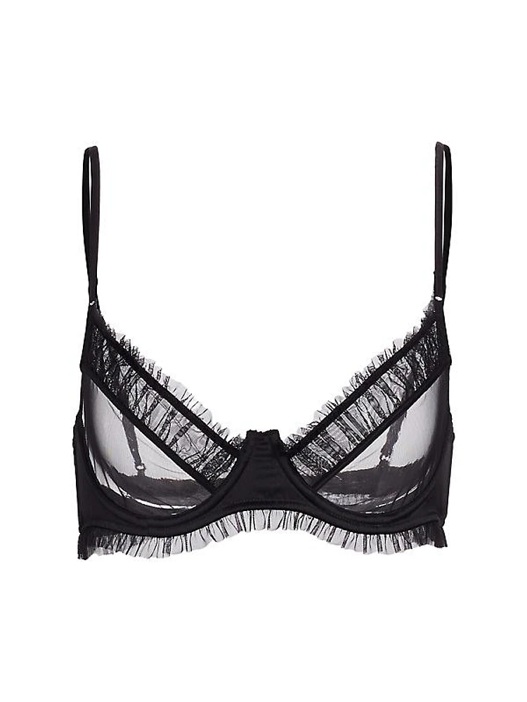 Ruffled Tulle Demi Bra