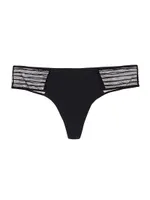 Shadow Stripe Mesh Thong