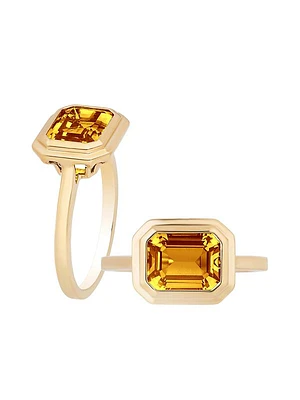 Manhattan 18K Yellow Gold & Citrine Ring