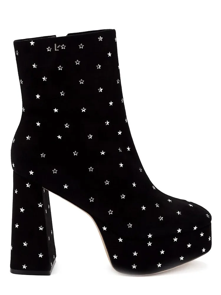 Dolly Star-Embellished Suede Platform Boots