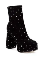 Dolly Star-Embellished Suede Platform Boots