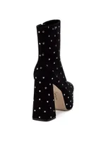 Dolly Star-Embellished Suede Platform Boots