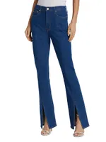 Lucia High-Rise Slit Flare Jeans