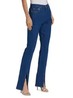 Lucia High-Rise Slit Flare Jeans