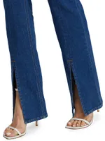 Lucia High-Rise Slit Flare Jeans