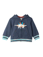 Baby Boy's & Little Strolling Stegosaurus Zip-Up Hoodie