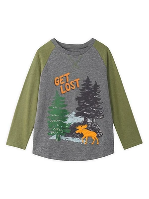 Little Boy's & Get Lost Raglan Sleeve T-Shirt