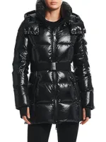 Soho Belted Down Mid-Length Puffer Jacket