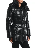 Soho Belted Down Mid-Length Puffer Jacket