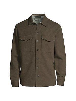 Cotton-Blend Shirt Jacket