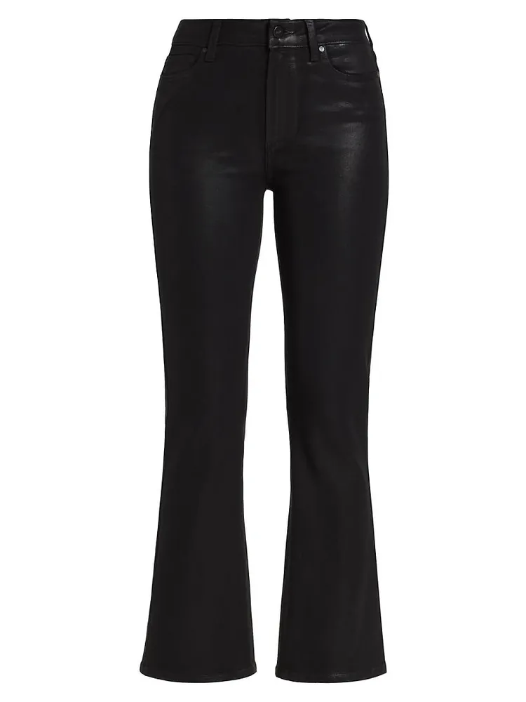 Claudine Faux Leather Flare Ankle Pants