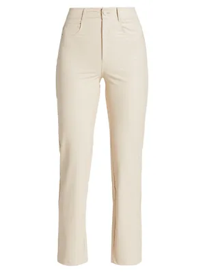 Stella Faux Leather Slim-Fit Pants