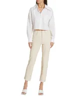 Stella Faux Leather Slim-Fit Pants