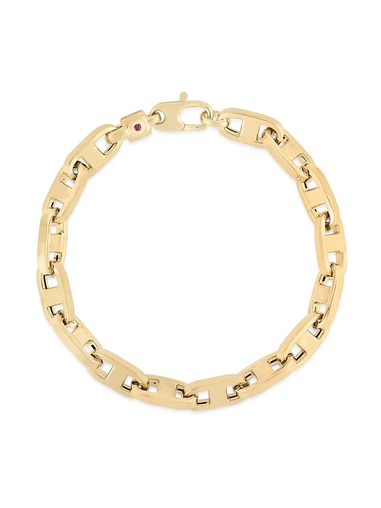 Designer Gold 18K Gold Anchor Mariner Bracelet