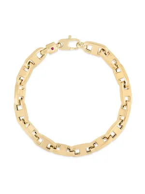 Designer Gold 18K Gold Anchor Mariner Bracelet