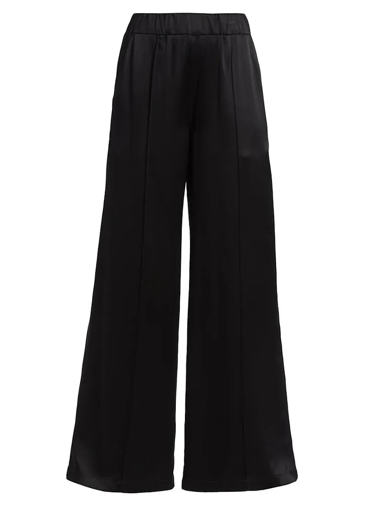 Silk Wide-Leg Pants