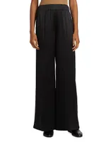 Silk Wide-Leg Pants