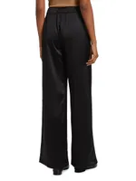 Silk Wide-Leg Pants