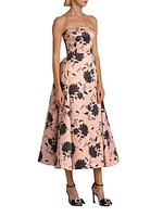 Samuelle Floral Strapless Gown