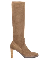 Rhumba II Stretch Suede Knee-Length Boots