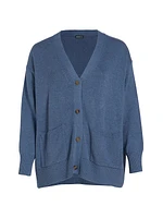 Patch-Pocket Cotton Cardigan