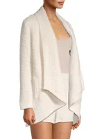 CozyChic® Honeycomb Shawl Circle Cardigan