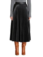 Joss Vegan Leather Midi-Skirt