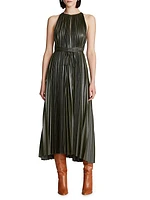 Noah Vegan Leather Midi-Dress