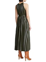 Noah Vegan Leather Midi-Dress