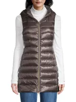 Serena Hooded Shell Puffer Vest