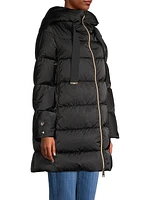 Hooded Sateen Down Jacket