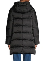 Hooded Sateen Down Jacket