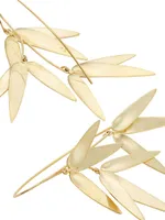 Tropical 14K Yellow Gold Bamboo Drop Earrings