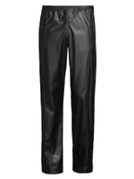 Faux Leather Track Pants