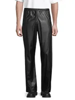 Faux Leather Track Pants