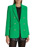 Leighton Double-Breasted Crepe Blazer