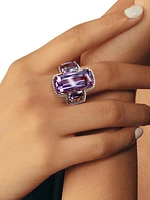 Gossip 18K Yellow Gold, Amethyst & 0.33 TCW Diamond Ring