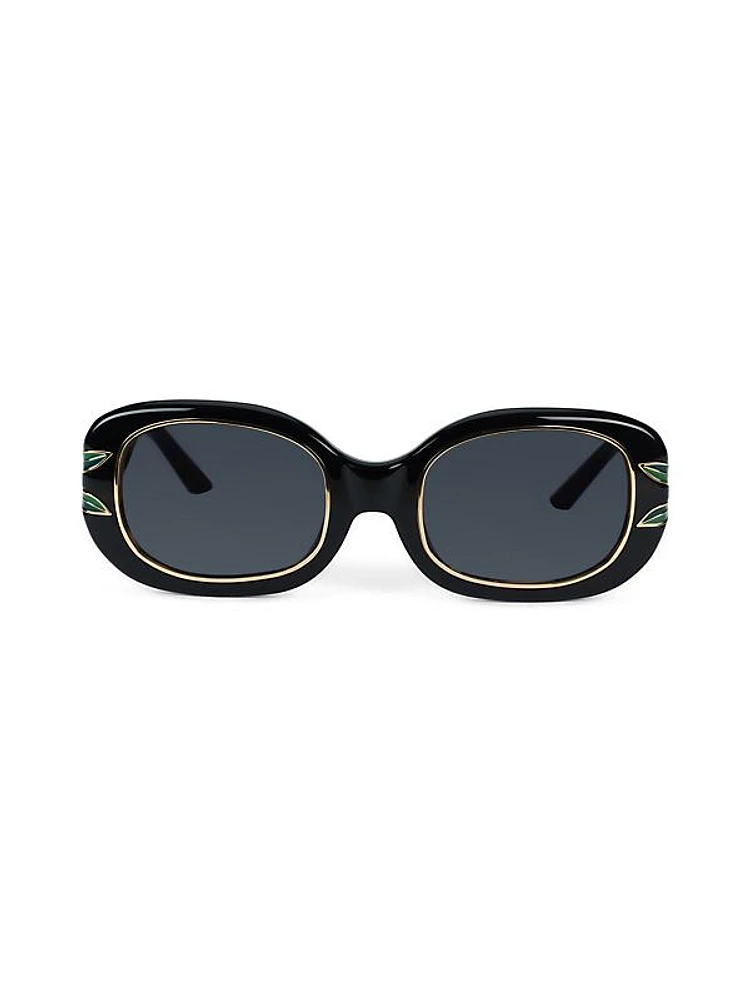 Le Monde Diplomatique 52MM Oval Sunglasses