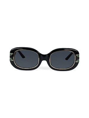 Le Monde Diplomatique 52MM Oval Sunglasses