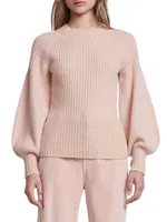 Ribbed Wool-Blend Pullover Sweater