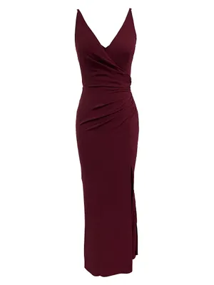 Jordan Sleeveless Ruched Gown