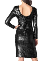 Natalie Sequin Knee-Length Dress