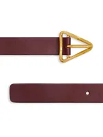 Triangle Buckle Leather Belt