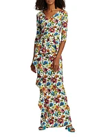 EXCLUSIVE Long-Sleeve Floral Gown