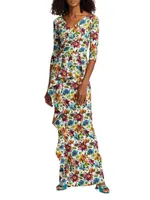 EXCLUSIVE Long-Sleeve Floral Gown