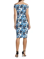 Melania Floral Off-The-Shoulder Cocktail Dress