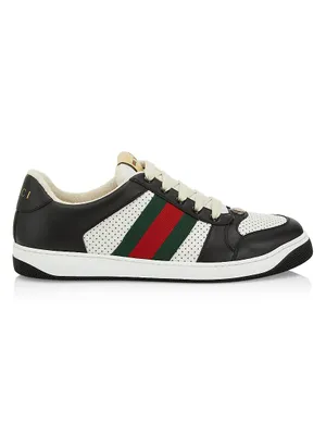 Banded Leather Sneakers