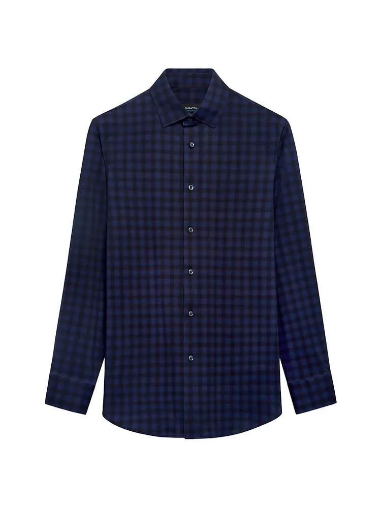 James Plaid Ooohcotton Long-Sleeve Button-Down Shirt