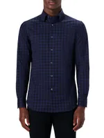 James Plaid Ooohcotton Long-Sleeve Button-Down Shirt